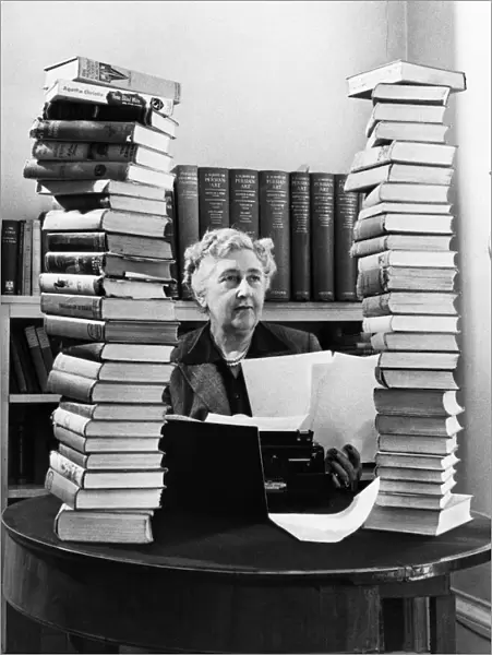 Agatha Christie famous author of crime novels at her home in Winterbrook House