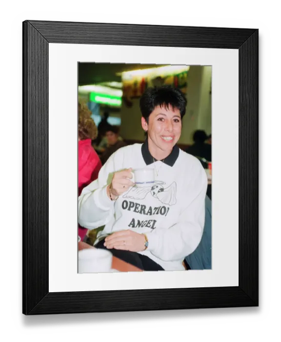 Framed Print : Sally Becker, British Aid Worker and Heroine, pictured at London Heathrow Airport Framed Print : Sally Becker, British Aid Worker and Heroine, pictured at London Heathrow Airport