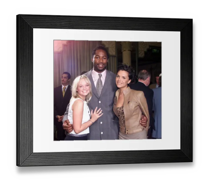 Framed Print : Lennox Lewis boxer is pictured with the Spice Girls May 1999 Emma Bunton Framed Print : Lennox Lewis boxer is pictured with the Spice Girls May 1999 Emma Bunton