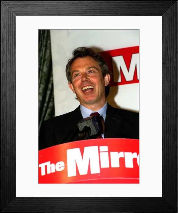 Framed Print : Tony Blair MP speaking The Mirror Pride of Britain Awards 1999 Framed Print : Tony Blair MP speaking The Mirror Pride of Britain Awards 1999
