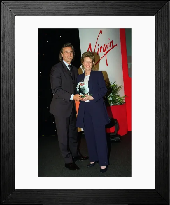 Framed Print : David Ginola footballer with Sandra Howard May 1999 Framed Print : David Ginola footballer with Sandra Howard May 1999