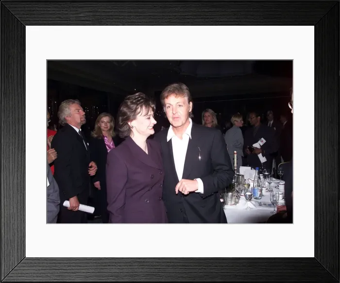 Framed Print : Paul McCartney and Cherie Blair May 1999 at the Mirror Pride of Britain Awards 1999 Framed Print : Paul McCartney and Cherie Blair May 1999 at the Mirror Pride of Britain Awards 1999