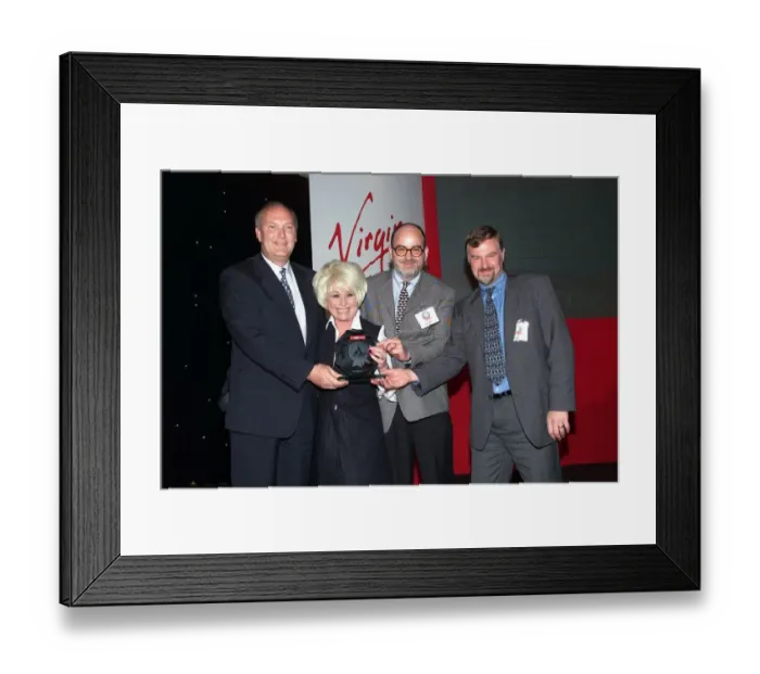 Framed Print : Barbara Windsor with the inventors of viagra May 1999 who received the inventor of Framed Print : Barbara Windsor with the inventors of viagra May 1999 who received the inventor of