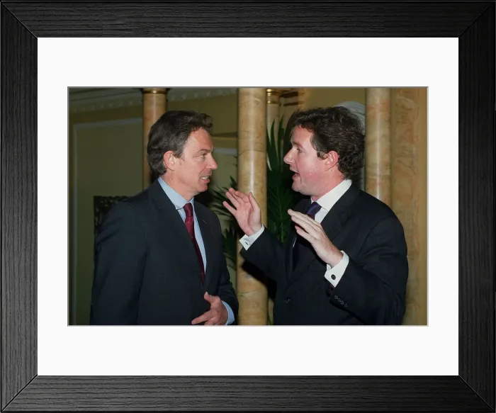 Framed Print : Piers Morgan and Tony Blair May 1999 at the Dorchester Hotel for the Mirror Pride Framed Print : Piers Morgan and Tony Blair May 1999 at the Dorchester Hotel for the Mirror Pride