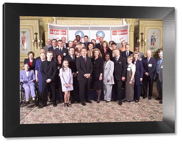 Winners of the Mirror Pride of Britain Awards 1999 are pictured at the Dorchester