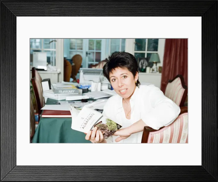Framed Print : Sally Becker, British Aid Worker and Heroine, pictured at home in Hove, Sussex Framed Print : Sally Becker, British Aid Worker and Heroine, pictured at home in Hove, Sussex