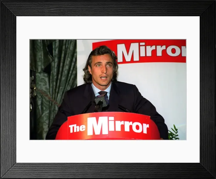 Framed Print : David Ginola at The Mirror Pride of Britain Awards 1999