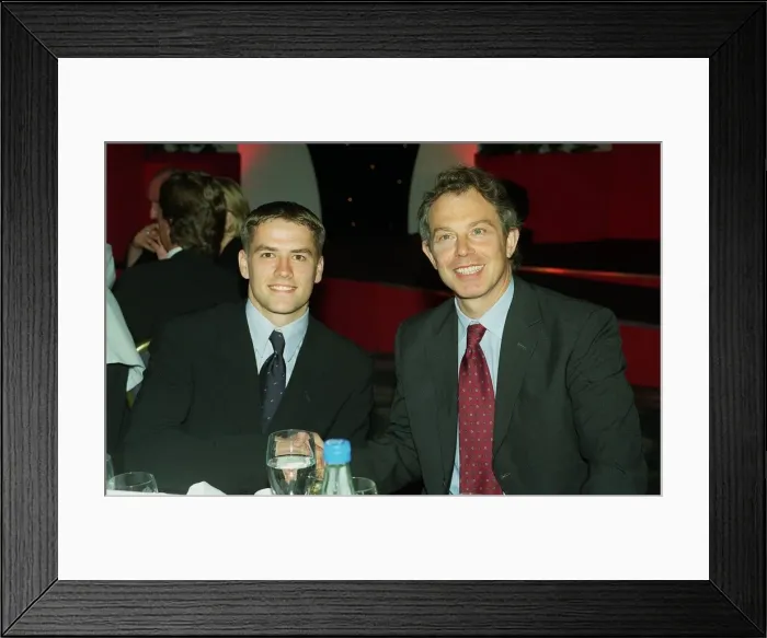 Framed Print : Michael Owen and Tony Blair May 1999 at the Mirror Pride of Britain Awards