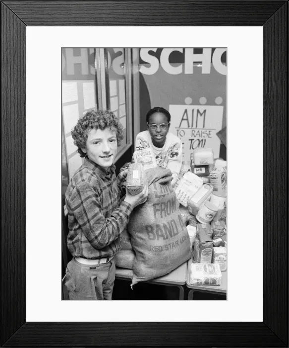 Framed Print : Helping to ensure that aid reaches starving Ethiopian families are Newsome High School Framed Print : Helping to ensure that aid reaches starving Ethiopian families are Newsome High School