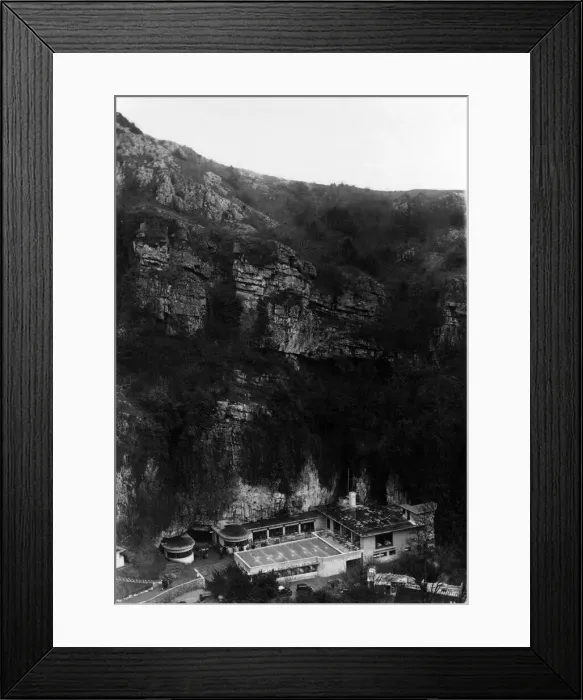 Framed Print : Cheddar Gorge, Somerset. 11th June 1935 Framed Print : Cheddar Gorge, Somerset. 11th June 1935