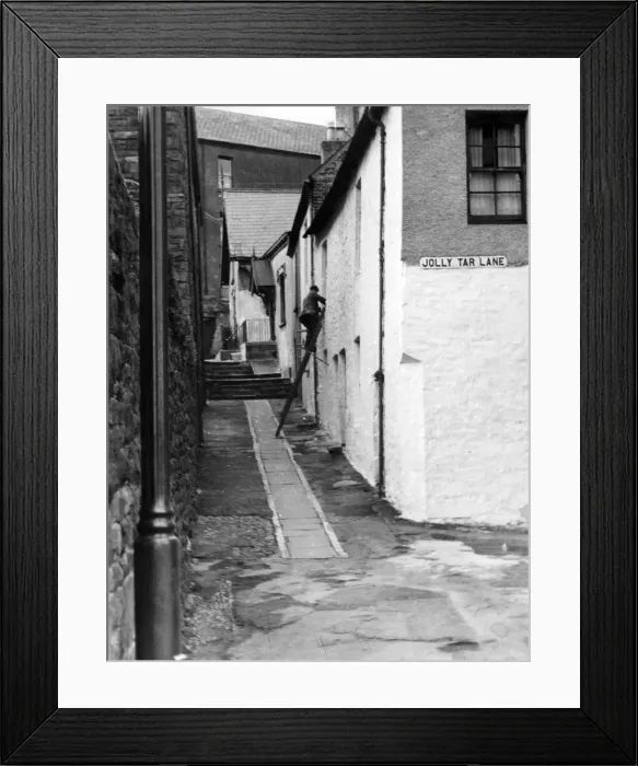 Framed Print : Jolly Tar Lane, Carmarthen, Wales, Circa 1939
