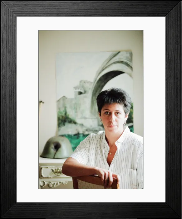 Framed Print : Sally Becker, British Aid Worker and Heroine, pictured at home in Hove, Sussex Framed Print : Sally Becker, British Aid Worker and Heroine, pictured at home in Hove, Sussex