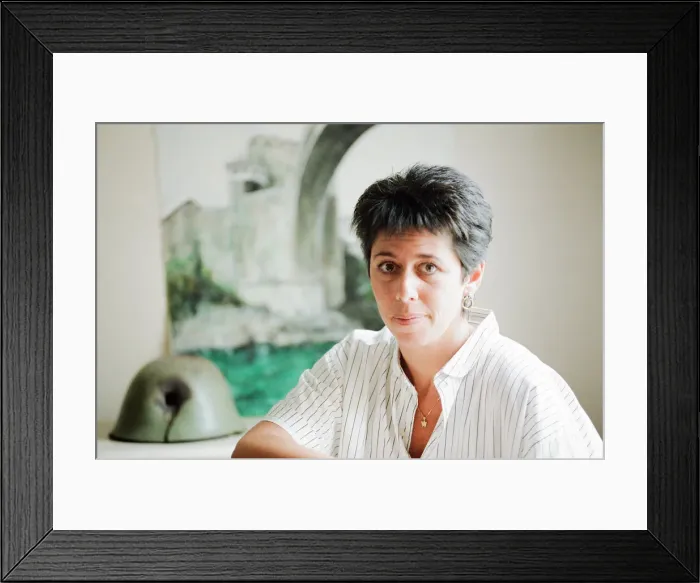 Framed Print : Sally Becker, British Aid Worker and Heroine, pictured at home in Hove, Sussex Framed Print : Sally Becker, British Aid Worker and Heroine, pictured at home in Hove, Sussex