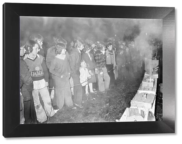 Bonfire Night, Reading, Berkshire, November 1975
