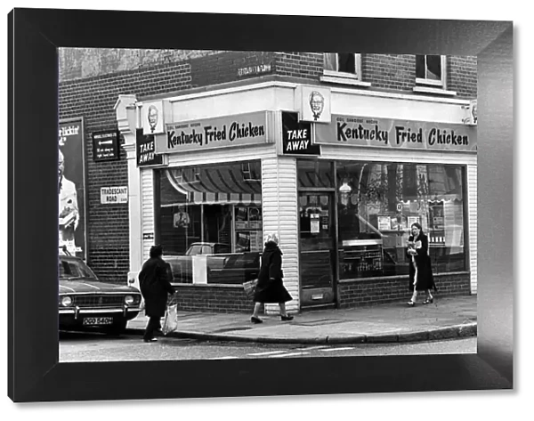 Kentucky Fried Chicken Take Away Restaurant, at the corner of Tradescant Road and A203