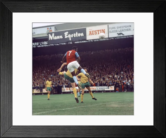 Framed Print : West Ham United footballer Clyde Best in action during a league match against Norwich