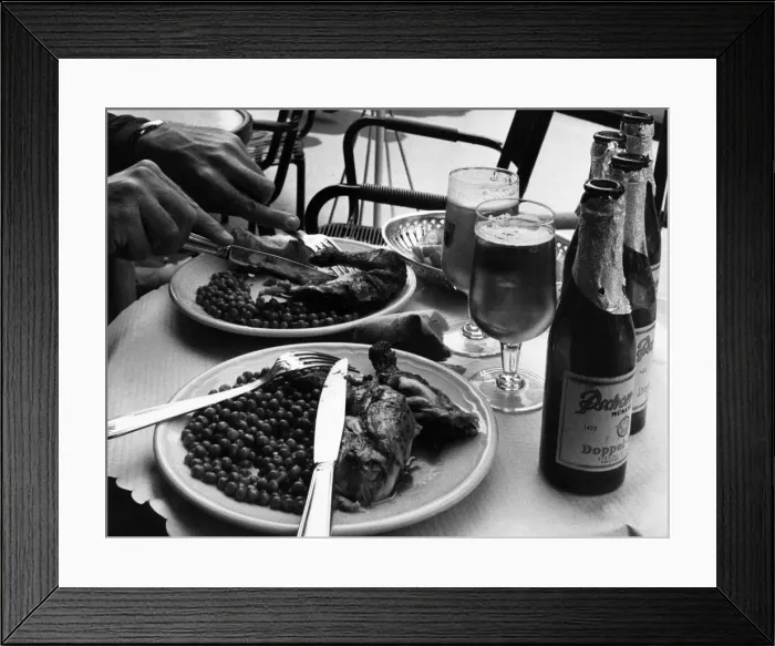 Framed Print : Food and Drink, Paris, France. Eating a meal found at a typical restaurant alongside Framed Print : Food and Drink, Paris, France. Eating a meal found at a typical restaurant alongside