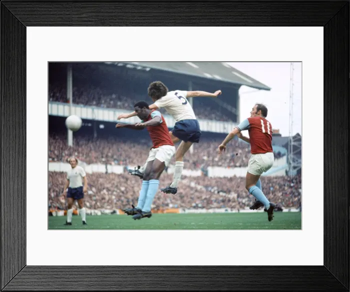 Framed Print : English League Division One match at White Hart Lane. Tottenham Hotspur 1 v West Framed Print : English League Division One match at White Hart Lane. Tottenham Hotspur 1 v West