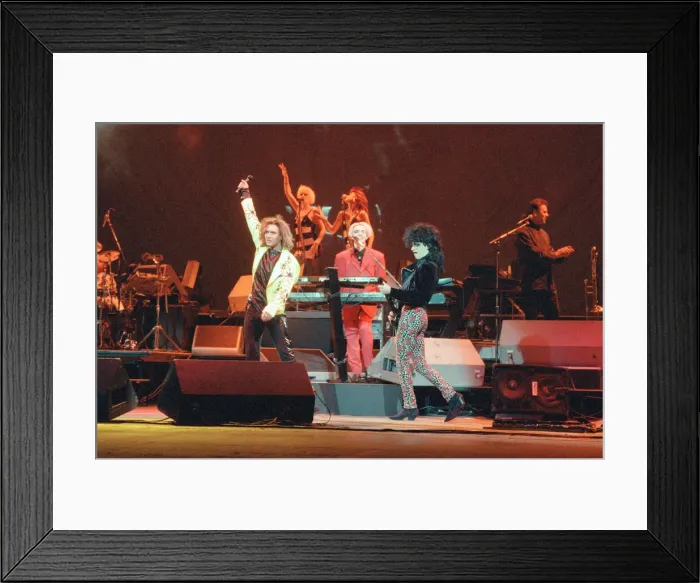 Framed Print : Duran Duran in concert. Pictures circa 14th March 1989 The group were Framed Print : Duran Duran in concert. Pictures circa 14th March 1989 The group were
