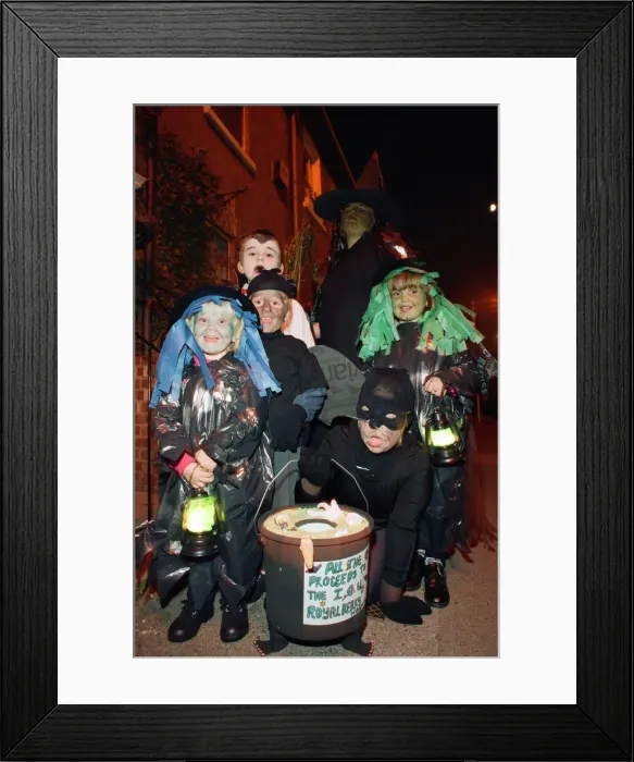 Framed Print : Children trick or treating in aid of the Intensive Care Unit, Royal Berkshire Hospital Framed Print : Children trick or treating in aid of the Intensive Care Unit, Royal Berkshire Hospital