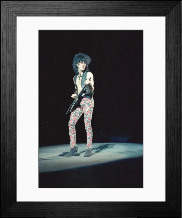 Framed Print : A member of Duran Duran in concert. Pictures circa 14th March 1989 Framed Print : A member of Duran Duran in concert. Pictures circa 14th March 1989