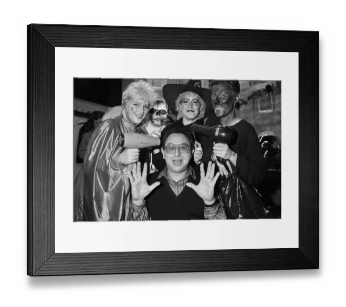 Framed Print : Halloween hairdressers at Stuarts. 31st October 1987