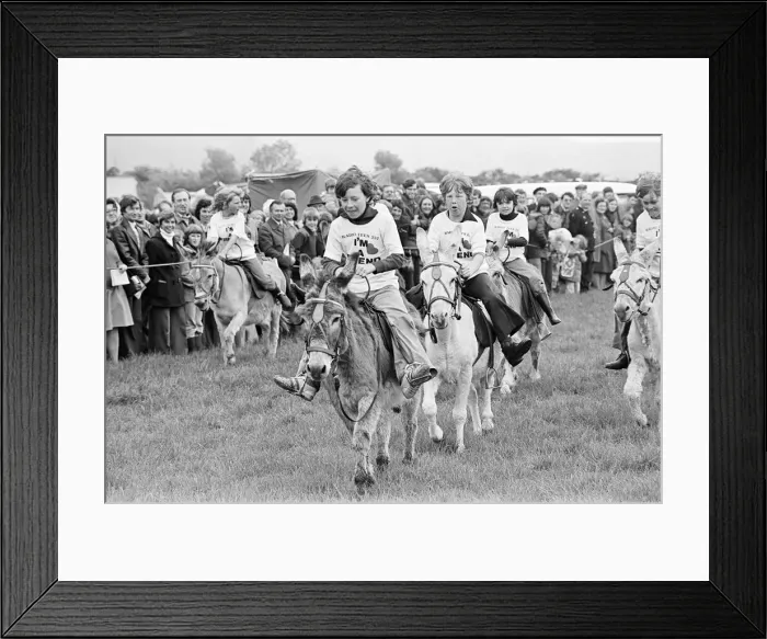 Framed Print : Donkey Derby Day, Middlesbrough, June 1977 Framed Print : Donkey Derby Day, Middlesbrough, June 1977