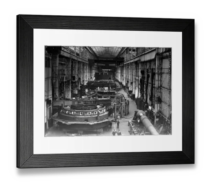 Framed Print : Vickers Armstrong works, Elswick. December 1938 Framed Print : Vickers Armstrong works, Elswick. December 1938