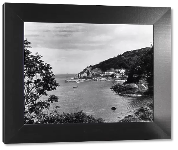 General view of Babbacombe bay on the English Riviera, South Devon. August 1934