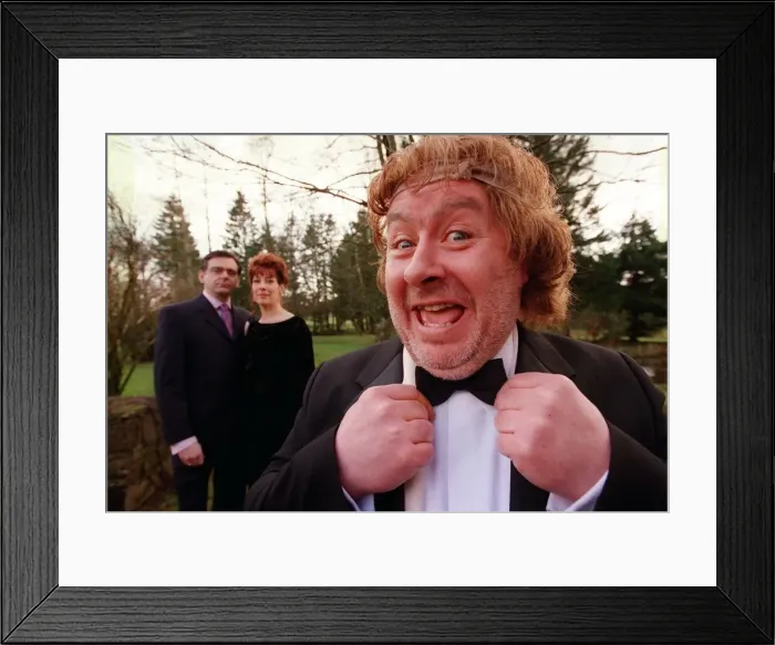 Framed Print : RAB C NESBITT STAR GREGOR FISHER February 1999 IN BLACK TIE AND TUXEDO WITH ACTORS KEVIN Framed Print : RAB C NESBITT STAR GREGOR FISHER February 1999 IN BLACK TIE AND TUXEDO WITH ACTORS KEVIN