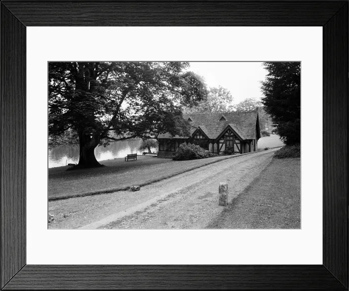 Framed Print : A boathouse on the Cliveden Estate, Taplow, Buckinghamshire. 13th June 1963 Framed Print : A boathouse on the Cliveden Estate, Taplow, Buckinghamshire. 13th June 1963