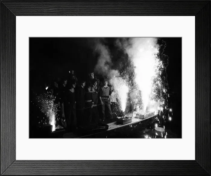Framed Print : Bonfire Night, Reading, Berkshire, November 1975