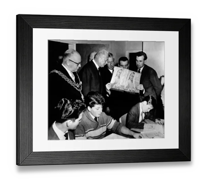 Framed Print : Prince Henry, Duke of Gloucester, at the official opening of Shard End Youth Club with Framed Print : Prince Henry, Duke of Gloucester, at the official opening of Shard End Youth Club with