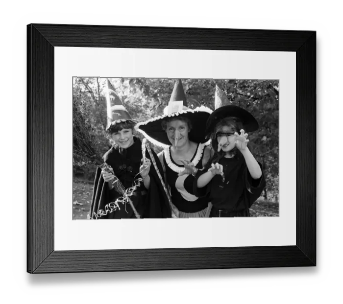 Framed Print : Three witches from Brockholes Junior and Infants School