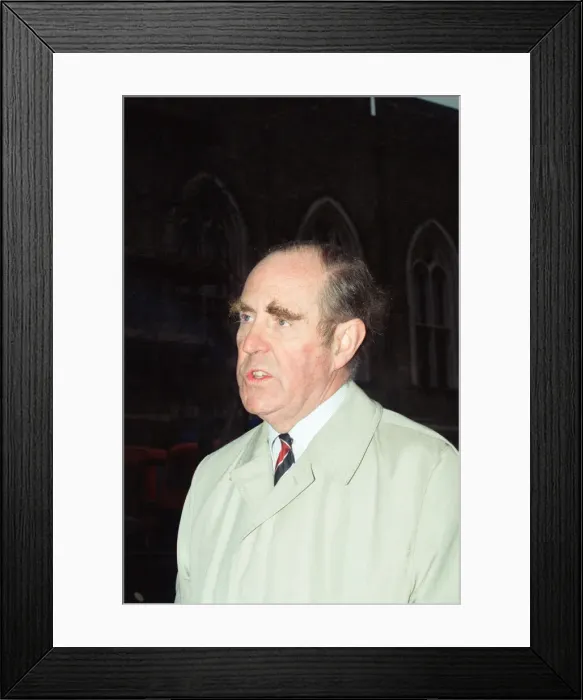 Framed Print : Peter Brooke at Windsor Castle, the day after the fire in the Brunswick Tower