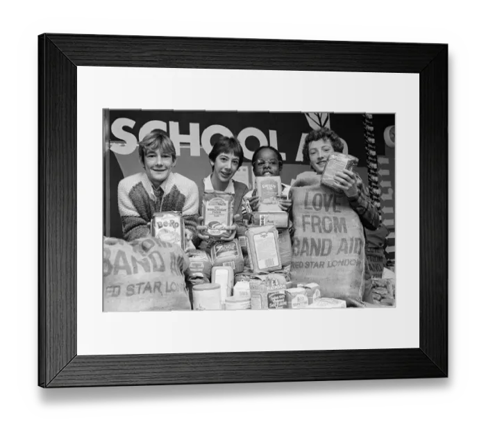 Framed Print : Helping to ensure that aid reaches starving Ethiopian families are Newsome High School