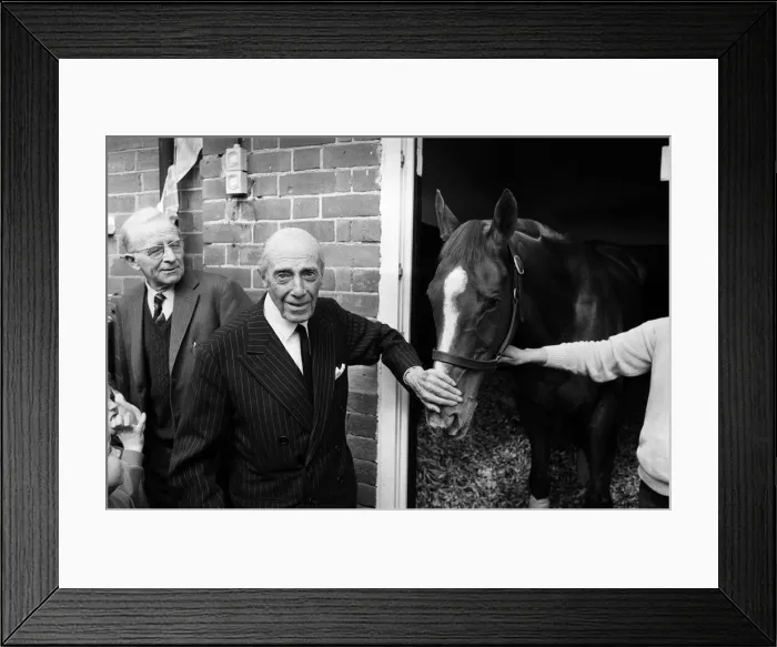 Framed Print : Grand National Winner, Maori Venture and owner Jim Joel Framed Print : Grand National Winner, Maori Venture and owner Jim Joel