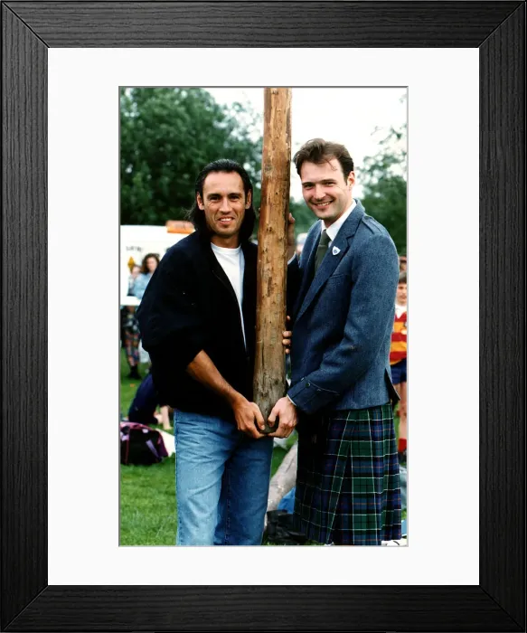 Framed Print : Mark Hateley Milingavie Highland games caber Framed Print : Mark Hateley Milingavie Highland games caber