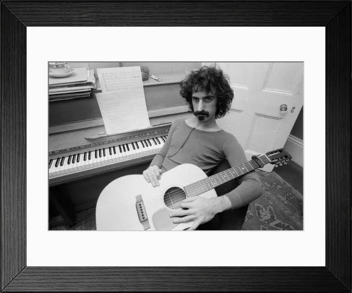 Framed Print : Frank Zappa. American musician. Pictured in London Framed Print : Frank Zappa. American musician. Pictured in London