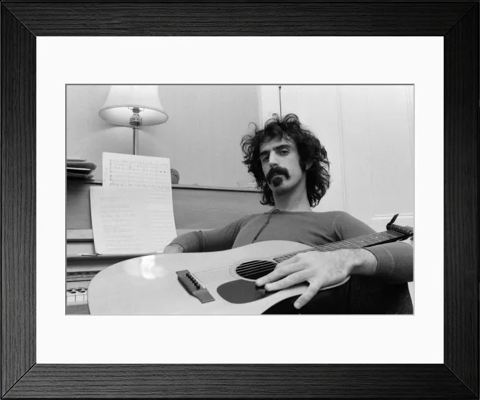 Framed Print : Frank Zappa. American musician. Pictured in London Framed Print : Frank Zappa. American musician. Pictured in London