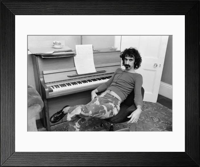 Framed Print : Frank Zappa. American musician. Pictured in London Framed Print : Frank Zappa. American musician. Pictured in London