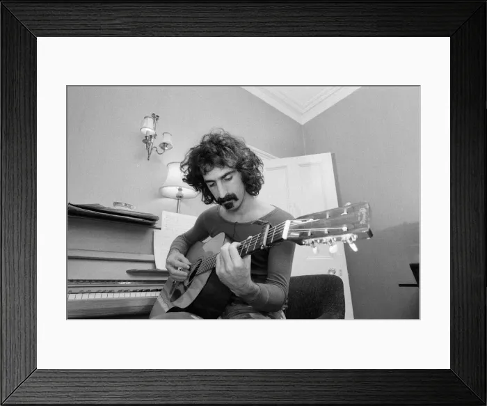Framed Print : Frank Zappa. American musician. Pictured in London Framed Print : Frank Zappa. American musician. Pictured in London