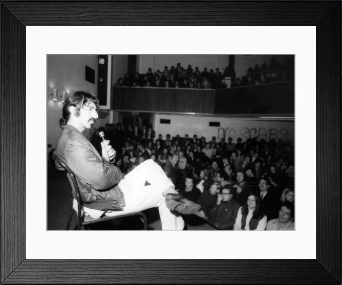 Framed Print : Frank Zappa. American musician. Pictured in London Framed Print : Frank Zappa. American musician. Pictured in London