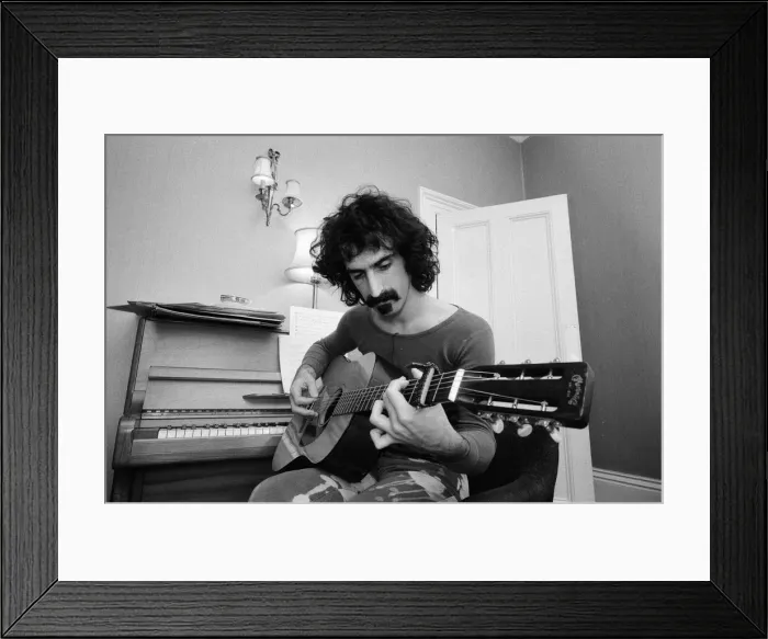 Framed Print : Frank Zappa. American musician. Pictured in London Framed Print : Frank Zappa. American musician. Pictured in London