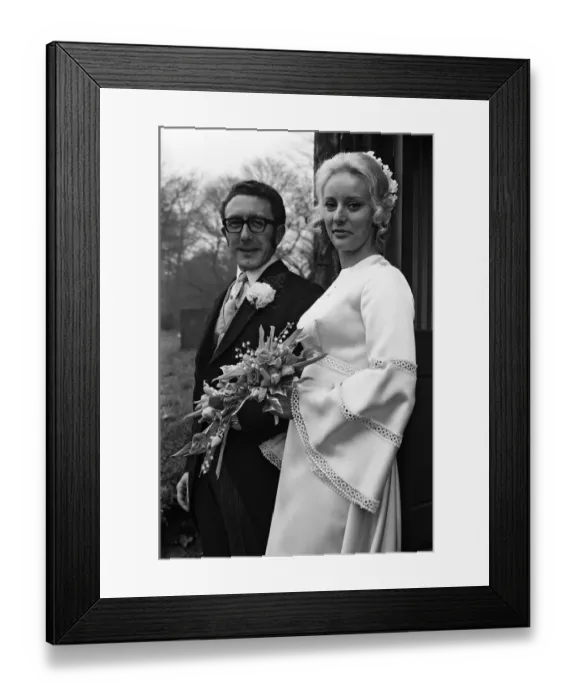 Framed Print : The wedding of Roselyn and Edward Thomas Commander. 4th December 1971