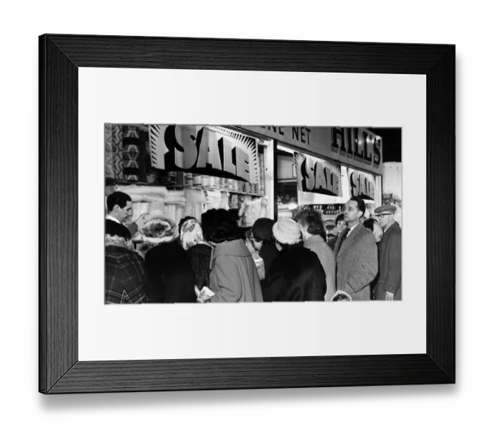 Framed Print : Newly opened St Johns Retail Market, Liverpool, 28th February 1964 Framed Print : Newly opened St Johns Retail Market, Liverpool, 28th February 1964