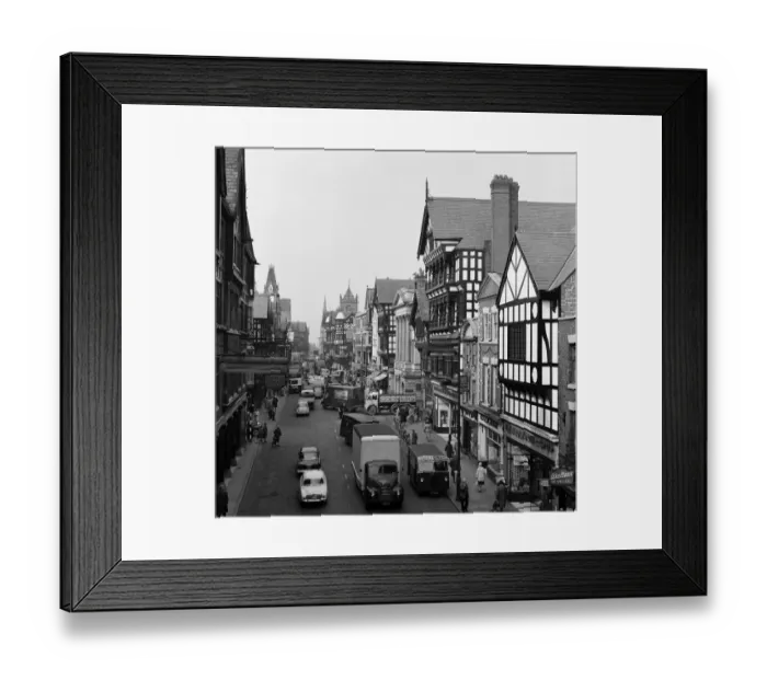 Framed Print : Eastgate Street, Chester, Cheshire. 21st April 1961