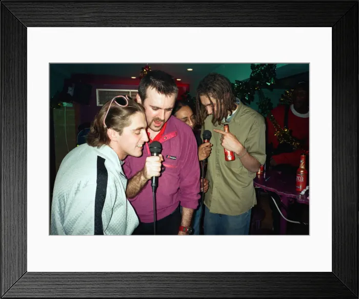 Framed Print : Christmas party at The Purple Turtle, Reading. 21st December 1997 Framed Print : Christmas party at The Purple Turtle, Reading. 21st December 1997