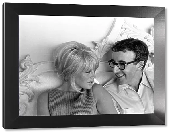 Peter Sellers and Britt Ekland, seen here spending their first quiet weekend at home