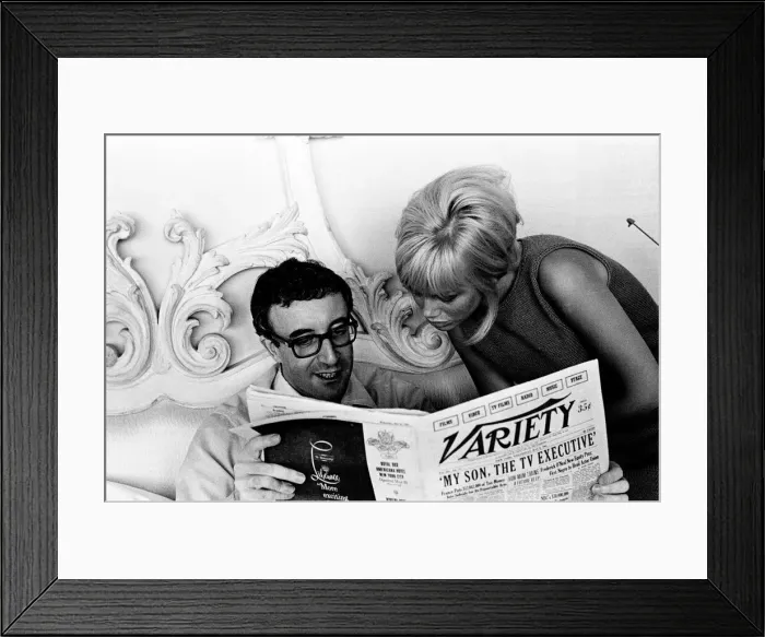 Framed Print : Peter Sellers and Britt Ekland, seen here spending their first quiet weekend at home Framed Print : Peter Sellers and Britt Ekland, seen here spending their first quiet weekend at home